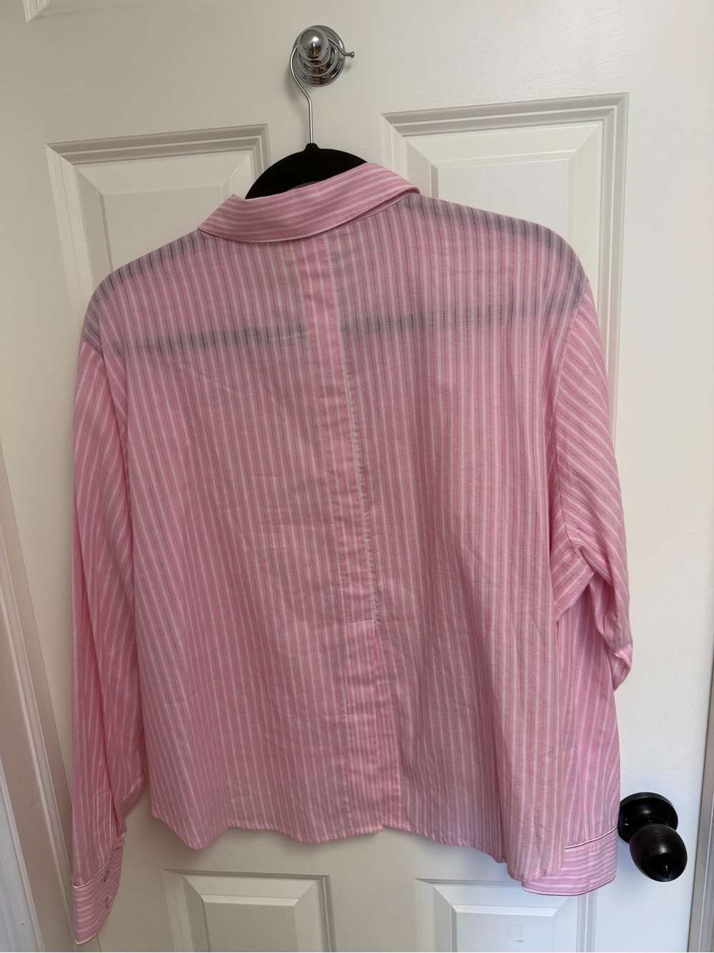 L'AGENCE Cosette Striped Cotton Crop Shirt Size XXL - Picture 7 of 8